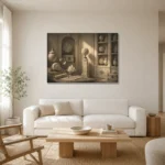 Premium Wall Art Yatay Html Edition – NM3-WHT-IC-H-005 styled in a refined neutral interior