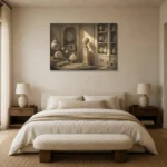 Premium Wall Art Yatay Html Edition – NM3-WHT-IC-H-005 showcased in an elegant minimalist interior