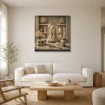 Premium Wall Art Kare Html Edition – NM3-WHT-IC-S-001 styled in a refined neutral interior