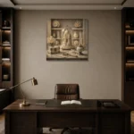 Premium Wall Art Kare Html Edition – NM3-WHT-IC-S-001 displayed in a contemporary gallery-inspired room
