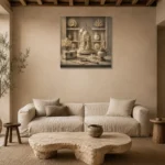 Premium Wall Art Kare Html Edition – NM3-WHT-IC-S-001 presented in a sophisticated home setting
