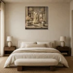 Premium Wall Art Kare Html Edition – NM3-WHT-IC-S-001 showcased in an elegant minimalist interior