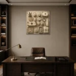 Premium Wall Art Kare Html Edition – NM3-WHT-IC-S-002 displayed in a contemporary gallery-inspired room
