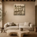 Premium Wall Art Kare Html Edition – NM3-WHT-IC-S-002 presented in a sophisticated home setting