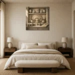 Premium Wall Art Kare Html Edition – NM3-WHT-IC-S-003 showcased in an elegant minimalist interior