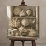 Premium Wall Art Kare Html Edition – NM3-WHT-IC-S-004 displayed on a studio easel