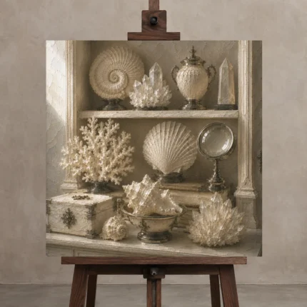 Premium Wall Art Kare Html Edition – NM3-WHT-IC-S-004 displayed on a studio easel