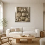 Premium Wall Art Kare Html Edition – NM3-WHT-IC-S-004 styled in a refined neutral interior