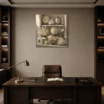 Premium Wall Art Kare Html Edition – NM3-WHT-IC-S-004 displayed in a contemporary gallery-inspired room