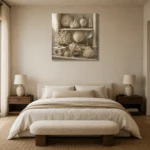 Premium Wall Art Kare Html Edition – NM3-WHT-IC-S-004 showcased in an elegant minimalist interior