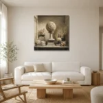 Premium Wall Art Kare Html Edition – NM3-WHT-IC-S-005 styled in a refined neutral interior