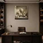 Premium Wall Art Kare Html Edition – NM3-WHT-IC-S-005 displayed in a contemporary gallery-inspired room