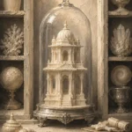 Ivory Sentinel Carved Miniature Temple White Living Room Wall Art