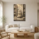 Premium Wall Art Dikey Html Edition – NM3-WHT-IC-V-001 styled in a refined neutral interior