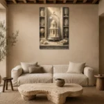 Premium Wall Art Dikey Html Edition – NM3-WHT-IC-V-001 presented in a sophisticated home setting