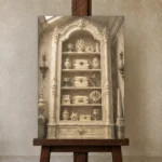 Premium Wall Art Dikey Html Edition – NM3-WHT-IC-V-002 displayed on a studio easel