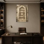 Premium Wall Art Dikey Html Edition – NM3-WHT-IC-V-002 displayed in a contemporary gallery-inspired room