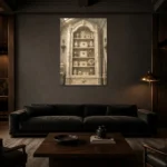 Premium Wall Art Dikey Html Edition – NM3-WHT-IC-V-002 shown in a warm modern interior