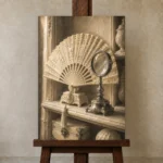 Premium Wall Art Dikey Html Edition – NM3-WHT-IC-V-003 displayed on a studio easel