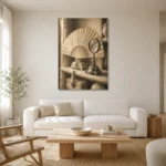Premium Wall Art Dikey Html Edition – NM3-WHT-IC-V-003 styled in a refined neutral interior