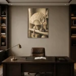 Premium Wall Art Dikey Html Edition – NM3-WHT-IC-V-003 displayed in a contemporary gallery-inspired room
