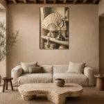 Premium Wall Art Dikey Html Edition – NM3-WHT-IC-V-003 presented in a sophisticated home setting