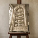 Premium Wall Art Dikey Html Edition – NM3-WHT-IC-V-004 displayed on a studio easel