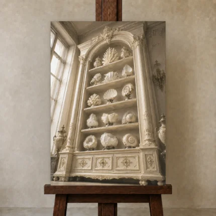 Premium Wall Art Dikey Html Edition – NM3-WHT-IC-V-004 displayed on a studio easel