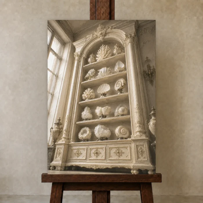 Premium Wall Art Dikey Html Edition – NM3-WHT-IC-V-004 displayed on a studio easel