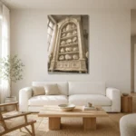 Premium Wall Art Dikey Html Edition – NM3-WHT-IC-V-004 styled in a refined neutral interior