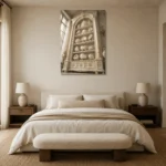 Premium Wall Art Dikey Html Edition – NM3-WHT-IC-V-004 showcased in an elegant minimalist interior