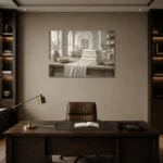 Premium Wall Art Yatay Html Edition – NM3-WHT-LI-H-001 displayed in a contemporary gallery-inspired room