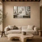 Premium Wall Art Yatay Html Edition – NM3-WHT-LI-H-001 presented in a sophisticated home setting