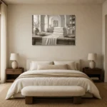 Premium Wall Art Yatay Html Edition – NM3-WHT-LI-H-001 showcased in an elegant minimalist interior