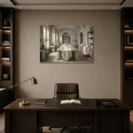 Premium Wall Art Yatay Html Edition – NM3-WHT-LI-H-002 displayed in a contemporary gallery-inspired room