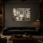 Premium Wall Art Yatay Html Edition – NM3-WHT-LI-H-002 shown in a warm modern interior
