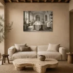 Premium Wall Art Yatay Html Edition – NM3-WHT-LI-H-002 presented in a sophisticated home setting