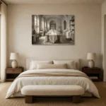 Premium Wall Art Yatay Html Edition – NM3-WHT-LI-H-002 showcased in an elegant minimalist interior