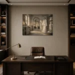 Premium Wall Art Yatay Html Edition – NM3-WHT-LI-H-003 displayed in a contemporary gallery-inspired room