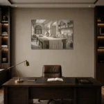 Premium Wall Art Yatay Html Edition – NM3-WHT-LI-H-004 displayed in a contemporary gallery-inspired room