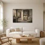 Premium Wall Art Yatay Html Edition – NM3-WHT-LI-H-005 styled in a refined neutral interior