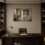 Premium Wall Art Yatay Html Edition – NM3-WHT-LI-H-005 displayed in a contemporary gallery-inspired room