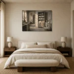 Premium Wall Art Yatay Html Edition – NM3-WHT-LI-H-005 showcased in an elegant minimalist interior