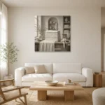 Premium Wall Art Kare Html Edition – NM3-WHT-LI-S-001 styled in a refined neutral interior