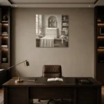 Premium Wall Art Kare Html Edition – NM3-WHT-LI-S-001 displayed in a contemporary gallery-inspired room