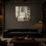 Premium Wall Art Kare Html Edition – NM3-WHT-LI-S-001 shown in a warm modern interior