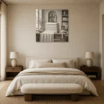 Premium Wall Art Kare Html Edition – NM3-WHT-LI-S-001 showcased in an elegant minimalist interior