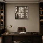Premium Wall Art Kare Html Edition – NM3-WHT-LI-S-002 displayed in a contemporary gallery-inspired room