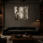 Premium Wall Art Kare Html Edition – NM3-WHT-LI-S-002 shown in a warm modern interior