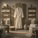 Linen Ritual White Robe White Bathroom Wall Art
